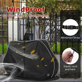 600D Bike Cover for Transport 3-4 Bikes, Heavy Duty Waterproof & Windproof Bike Covers Outdoor Storage with Reflective Strips, Bicycle Cover with Lock Holes